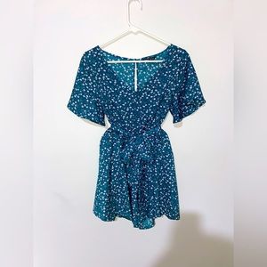 This is a blue romper!